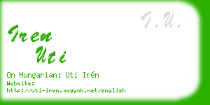 iren uti business card